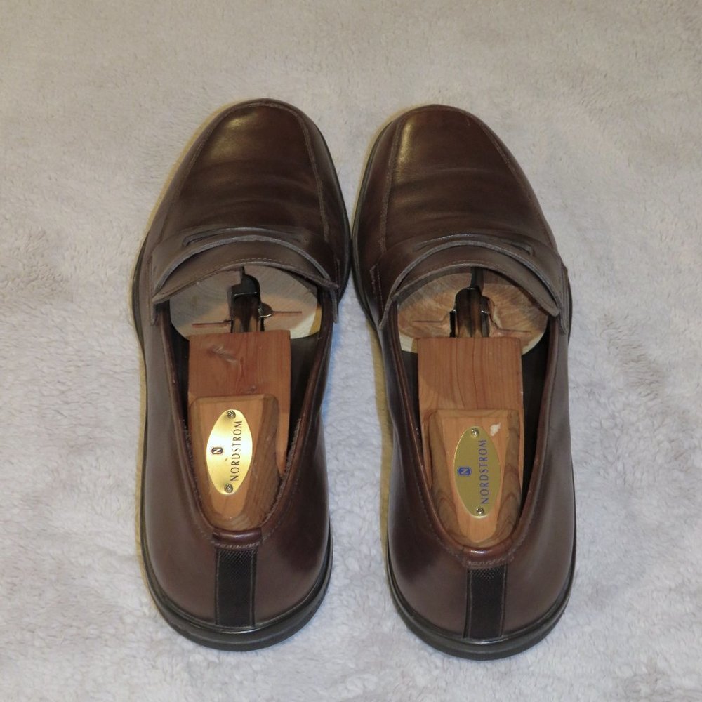 Prada Sport 1359 Brown Leather Rubber Sole Penny Loafers 9D - Picture 6 of 11